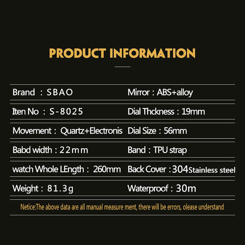 Zegarek Multi Function Large Dial Round Double Display Special Forces Sports Men's Watch Erkekler Dijital Kol Saatleri
Zegarek Multi Function Large Dial Round Double Display Special Forces Sports Men's Watch Erkekler Dijital Kol Saatleri