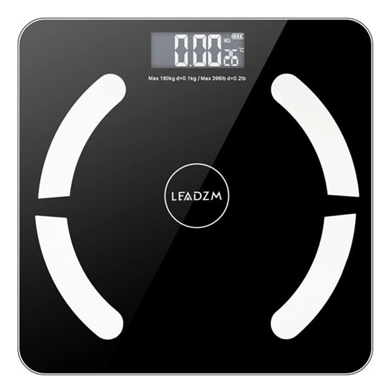 LEADZM Bluetooth Smart Digital Weighing Scale Body Fat Scale OKOK App Black display Body Index Electronic Smart Weighing Scales
LEADZM Bluetooth Smart Digital Weighing Scale Body Fat Scale OKOK App Black display Body Index Electronic Smart Weighing Scales