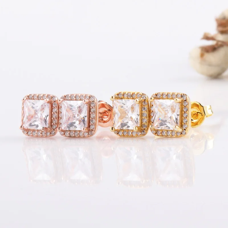 Original S925 Sterling Silver Pan Earring New Charm Square White Ear Nail For Women Wedding Gift Fashion Jewelry
Original S925 Sterling Silver Pan Earring New Charm Square White Ear Nail For Women Wedding Gift Fashion Jewelry