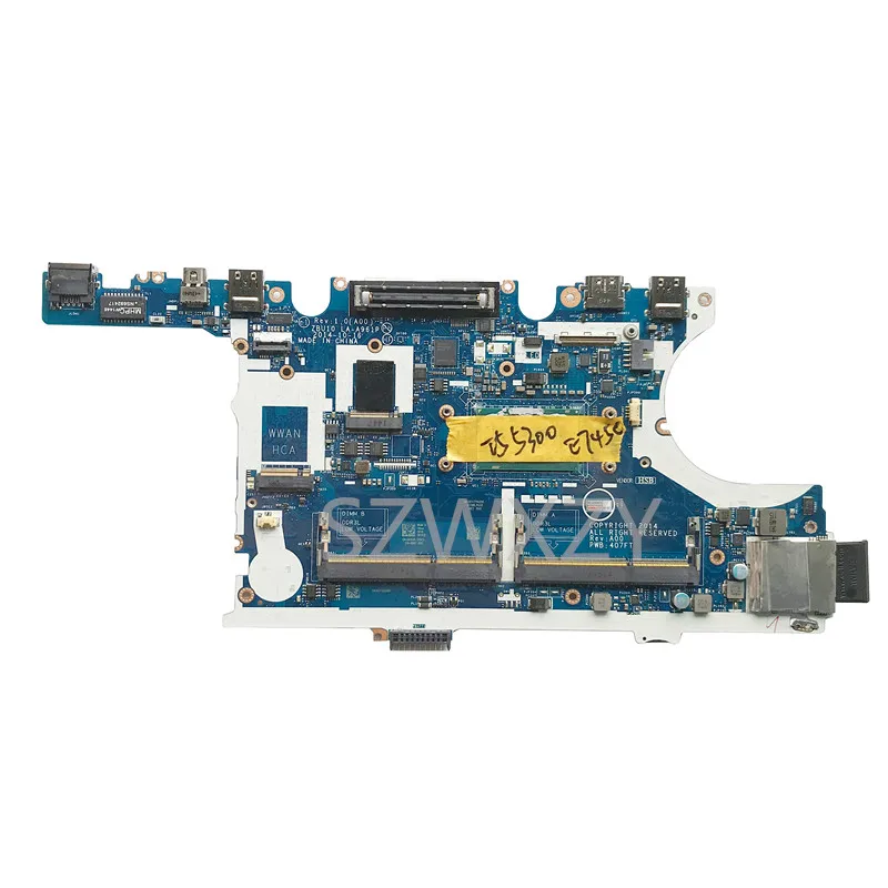 SZWXZY для Dell E7450 материнская плата ноутбука CN 0R1VJD R1VJD LA A961P (CPU / SR23X I5 5300U)