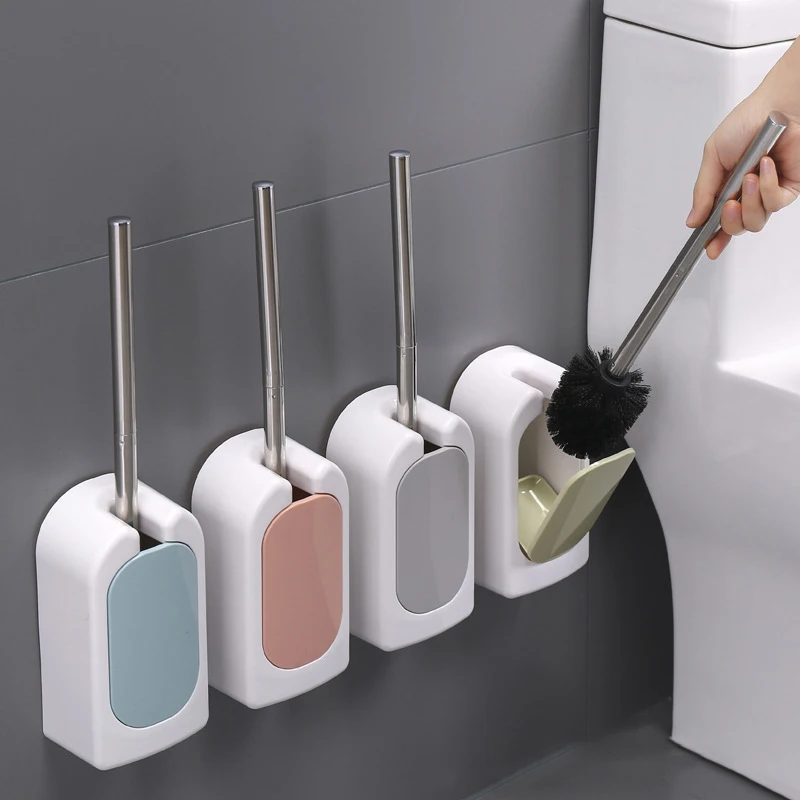Toilet Brush No Dead Corner Wash Toilet Brush With Holder Quick Draining Soft Fur Wall-mounted Home Bathroom Toilet Cleaning Set 
Toilet Brush No Dead Corner Wash Toilet Brush With Holder Quick Draining Soft Fur Wall-mounted Home Bathroom Toilet Cleaning Set