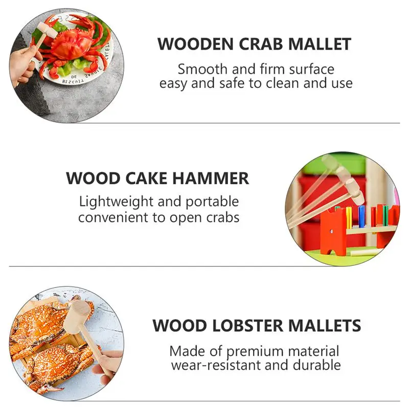 50 Pcs Creative Crab Mallets Mini Hammers Portable Crab Hammers Solid Wood Mini Hammer Wooden Crab Hammer Planet Cake Mallet
50 Pcs Creative Crab Mallets Mini Hammers Portable Crab Hammers Solid Wood Mini Hammer Wooden Crab Hammer Planet Cake Mallet
