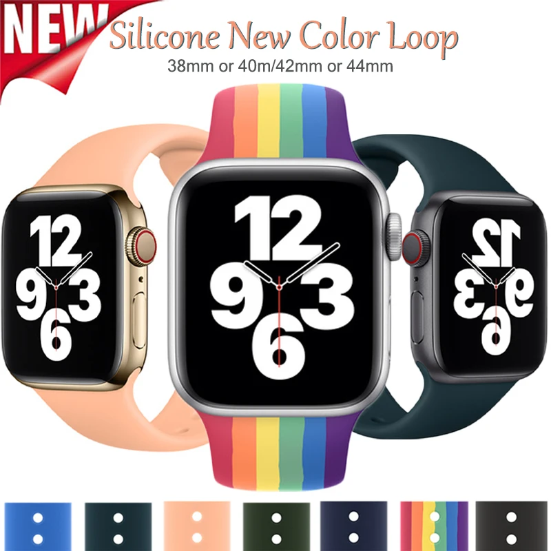 Soft Official Silicone Watch Sport Band Loop For Apple Watch 6 SE 5 4 42 40mm Sport bracelet for iwatch 5 3 2 40 44mm wristband
Soft Official Silicone Watch Sport Band Loop For Apple Watch 6 SE 5 4 42 40mm Sport bracelet for iwatch 5 3 2 40 44mm wristband
