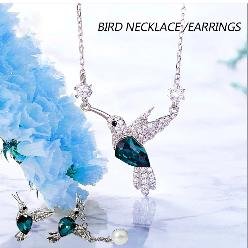 Flying Hummingbird Bird Earrings Necklace for Women Fashion Jewelry Sets Hanging Drop Earrings Engagement Wedding Jewelry Gifts
Flying Hummingbird Bird Earrings Necklace for Women Fashion Jewelry Sets Hanging Drop Earrings Engagement Wedding Jewelry Gifts