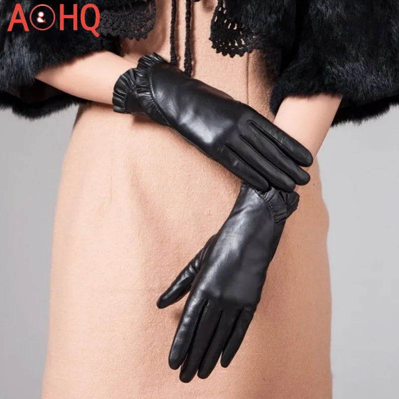 New Fashion Women Leather Gloves Winter Coral Fleece Warm Driving Gloves Made Of Italy Genuine Leather Lace Hand Gloves Mittens
New Fashion Women Leather Gloves Winter Coral Fleece Warm Driving Gloves Made Of Italy Genuine Leather Lace Hand Gloves Mittens
