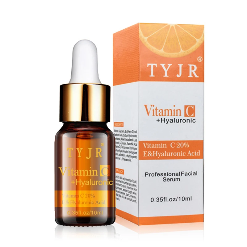 

Pure Vitamin C Serum Liquid Freckle Removal Acne Scars Hyaluronic Acid Anti-Wrinkle Whitening VC Face Serum Fade Dark Circles