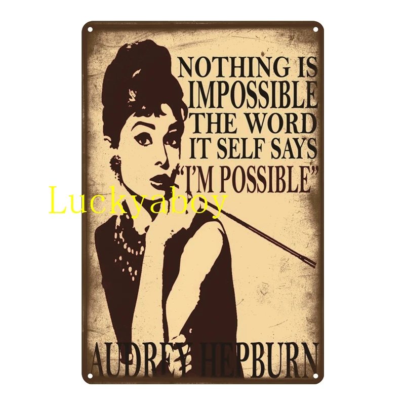 Marilyn Monroe&Audrey Hepburn Metal Plate Vintage Audrey Hepburn Tin Sign Bar Pub Garage Decor Wall Metal Art Plaque Poster A15
Marilyn Monroe&Audrey Hepburn Metal Plate Vintage Audrey Hepburn Tin Sign Bar Pub Garage Decor Wall Metal Art Plaque Poster A15