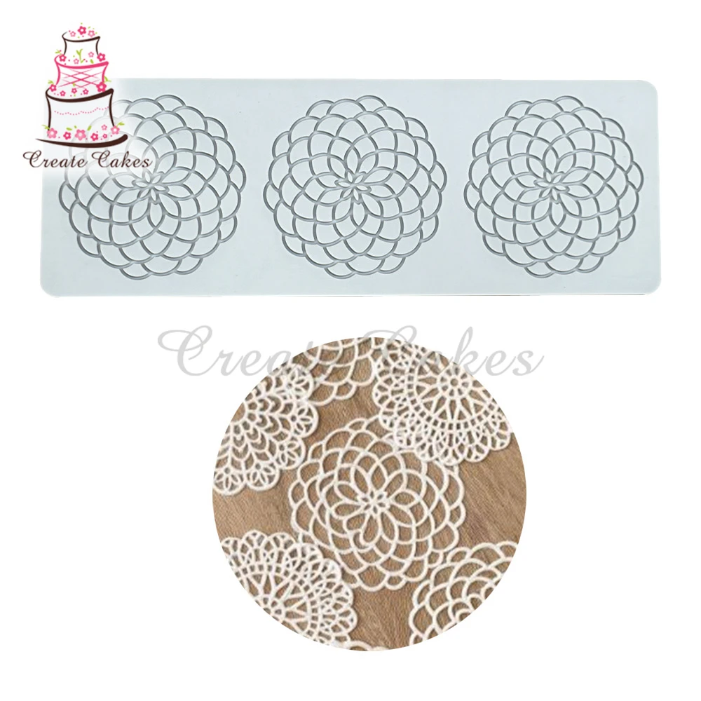 Flower Pattern Lace Mat Sugar Craft Silicone Pad Dessert Placing Chocolate Molds Fondant Cake Decorating Moulds
Flower Pattern Lace Mat Sugar Craft Silicone Pad Dessert Placing Chocolate Molds Fondant Cake Decorating Moulds
