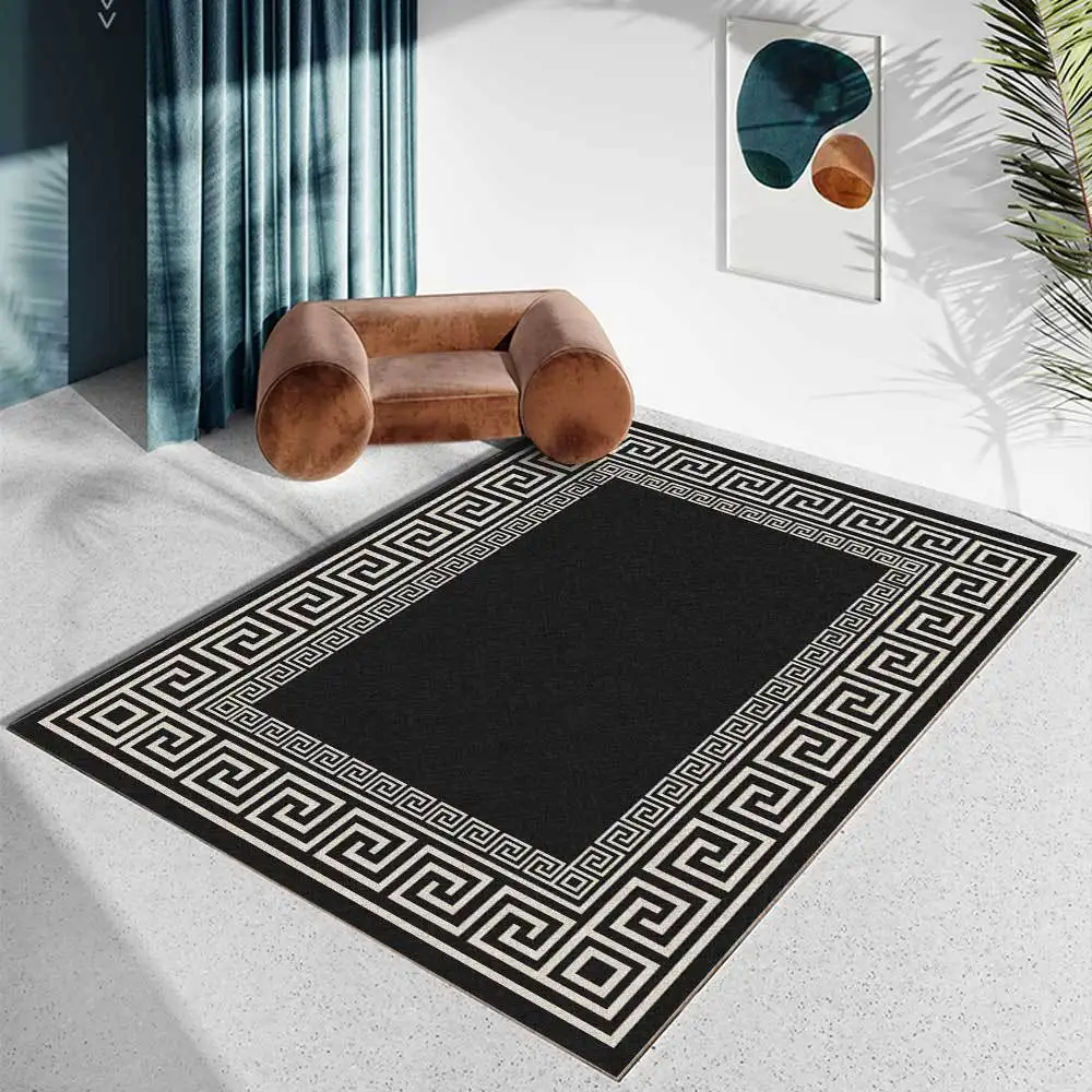 New Chinese Style Area Carpet Geometric Black and White Frame Fashion Simple Rug Living Room Bedroom Bedside Door Floor Mat
New Chinese Style Area Carpet Geometric Black and White Frame Fashion Simple Rug Living Room Bedroom Bedside Door Floor Mat