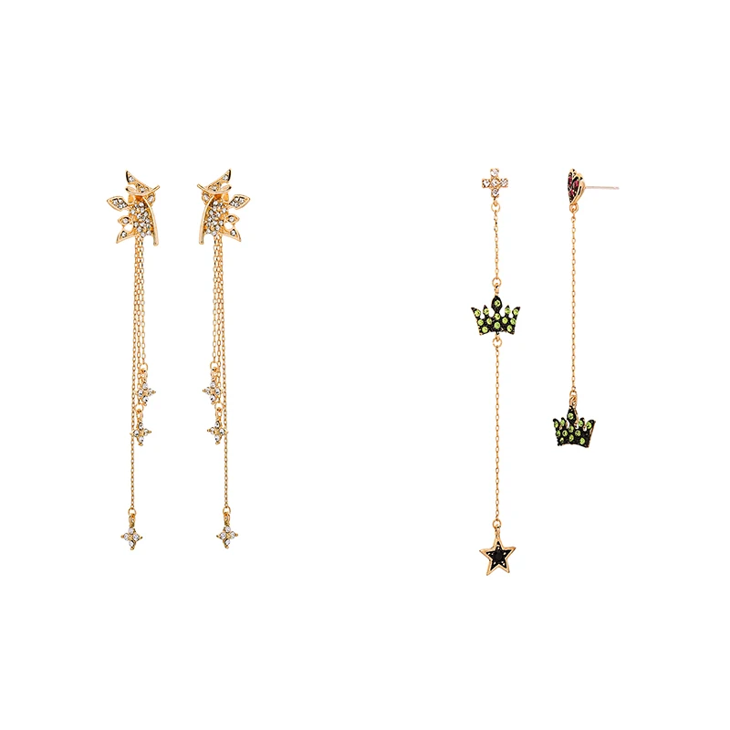 Gold Color Crown Earrings Crystal Tassel Drop Earrings Allergy Free For Women Fashion Jewelry
Gold Color Crown Earrings Crystal Tassel Drop Earrings Allergy Free For Women Fashion Jewelry