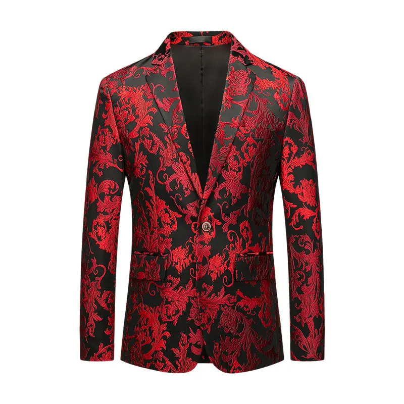 High Quality Red Jacquard Suit Men Long Sleeve Jacket Large Size 6XL Slim Fit Men's Business Wedding Suit 2020 New Male Blazers
High Quality Red Jacquard Suit Men Long Sleeve Jacket Large Size 6XL Slim Fit Men's Business Wedding Suit 2020 New Male Blazers