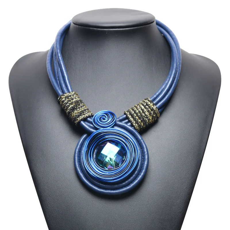 OMGALA Silk Wrap Big Simulated Crystal Choker Necklace For Women Fashion Jewelry Crystal Beads Collar Statement Pendant Necklace
OMGALA Silk Wrap Big Simulated Crystal Choker Necklace For Women Fashion Jewelry Crystal Beads Collar Statement Pendant Necklace