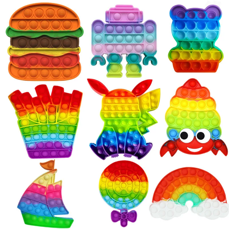Rainbow Bubble Pops Fidget Kids Toy Sensory Autisim Special Need Its Anti-stress Stress Relief Squishy Fidget Toy Random Color
Rainbow Bubble Pops Fidget Kids Toy Sensory Autisim Special Need Its Anti-stress Stress Relief Squishy Fidget Toy Random Color