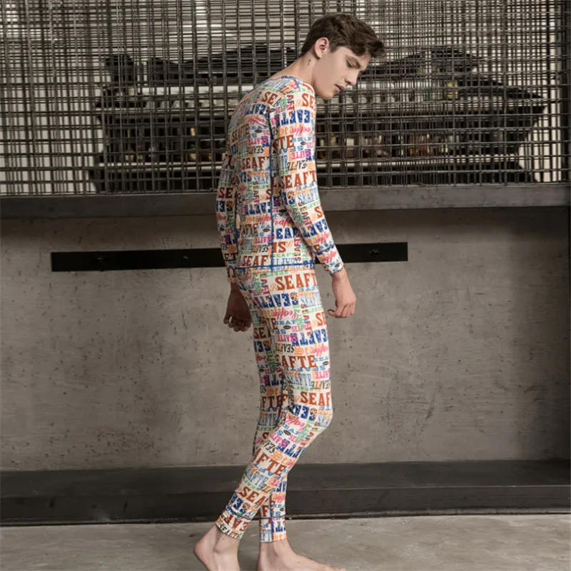 Men's Low Collar Underwear Set Cotton Big Round neck Fashion Personality Printing Homme Thin Bottoming Shirt Slim Warm Leggings
Men's Low Collar Underwear Set Cotton Big Round neck Fashion Personality Printing Homme Thin Bottoming Shirt Slim Warm Leggings