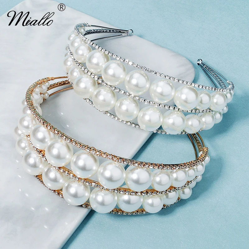 Miallo Fashion Pearl Headbands for Women Hair Accessories Hairbands Rhinestone Crown Wedding Bridal Hair Jewelry Headpiece Gift
Miallo Fashion Pearl Headbands for Women Hair Accessories Hairbands Rhinestone Crown Wedding Bridal Hair Jewelry Headpiece Gift