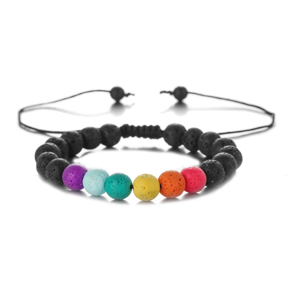 Chakra Charms Lava Rock Bracelets For Men Women Gift Natural Colorful Lava Stone Beads Braiding Bracelet Fashion Lover Jewelry
Chakra Charms Lava Rock Bracelets For Men Women Gift Natural Colorful Lava Stone Beads Braiding Bracelet Fashion Lover Jewelry