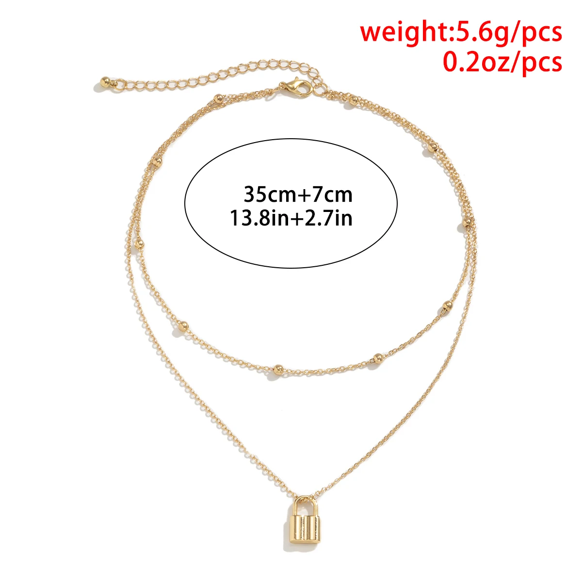 New Korean Fashion Aesthetic Exquisite Minimalism Multi Layer Chain Neck Punk Geometric Lock Pendant Necklace For Women Jewelry 
New Korean Fashion Aesthetic Exquisite Minimalism Multi Layer Chain Neck Punk Geometric Lock Pendant Necklace For Women Jewelry
