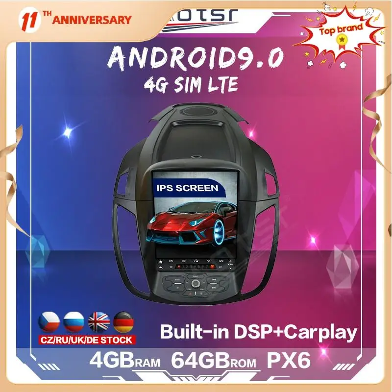 Автомобильный радиоплеер для Ford KUGA 2013 - 2017 экран Tesla PX6 Android 9 Автомобильный GPS-навигатор мультимедиа головное устройство DSP Carplay 4G LTE
Автомобильный радиоплеер для Ford KUGA 2013 - 2017 экран Tesla PX6 Android 9 Автомобильный GPS-навигатор мультимедиа головное устройство DSP Carplay 4G LTE