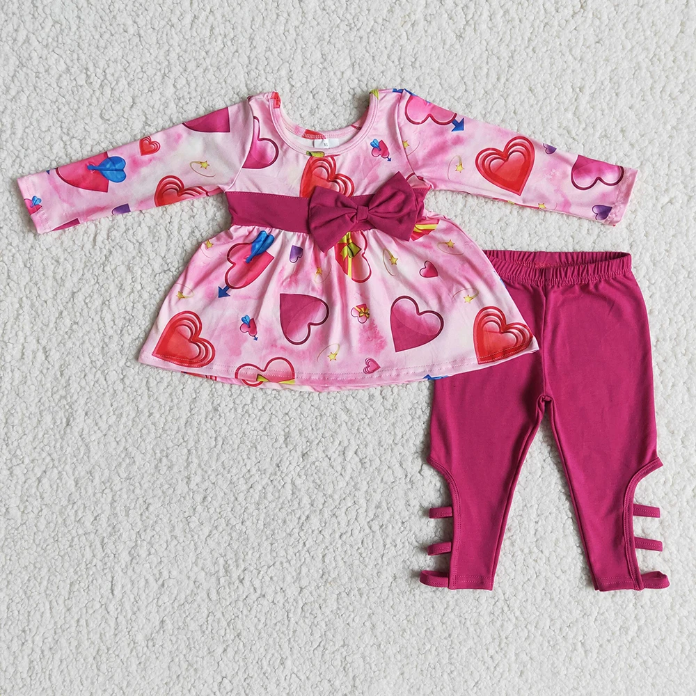 Baby Girls Tunic Top Match Criss Cross Leggings Suit Children Long Sleeve Sashes Outfit With Heart Pattern For Valentine Day
Baby Girls Tunic Top Match Criss Cross Leggings Suit Children Long Sleeve Sashes Outfit With Heart Pattern For Valentine Day