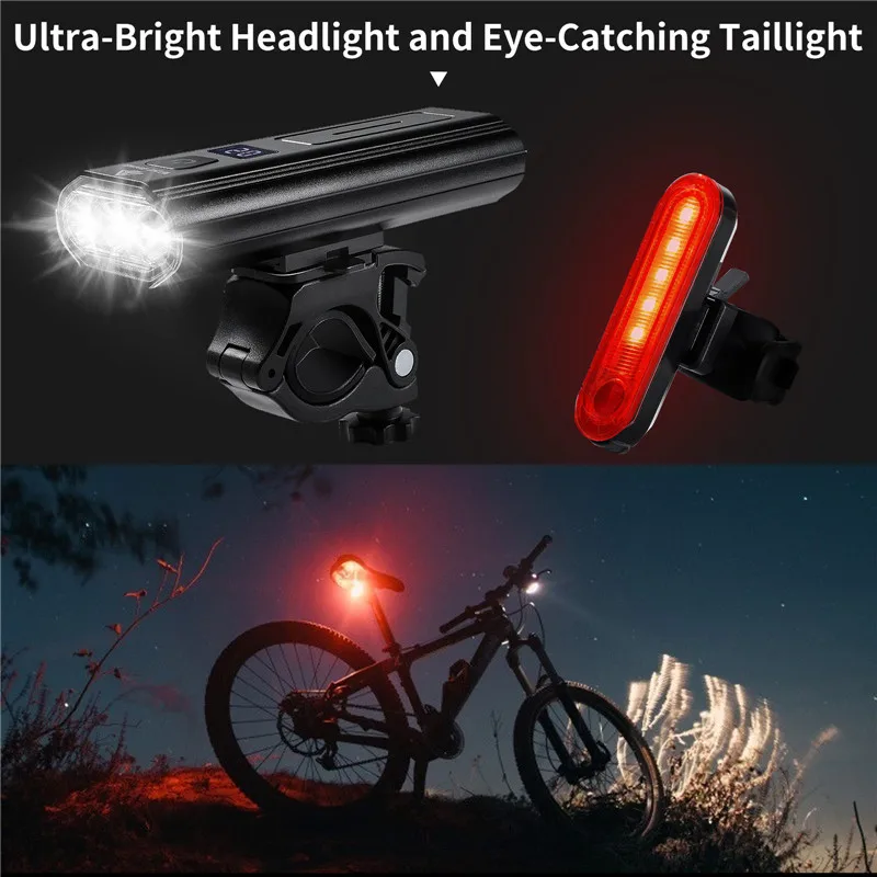 WEST BIKING 5200mAh 1200LM Bike Light 3 LED Battery Display USB Rechargeable Headlight Waterproof Cycling Front Lamp Power Bank
WEST BIKING 5200mAh 1200LM Bike Light 3 LED Battery Display USB Rechargeable Headlight Waterproof Cycling Front Lamp Power Bank