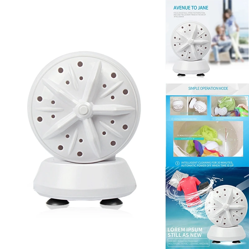 Portable Travel Washing Machine High-Power Mini Laundry Machine Double-Waving Washer 24W USB Washing Machine
Portable Travel Washing Machine High-Power Mini Laundry Machine Double-Waving Washer 24W USB Washing Machine