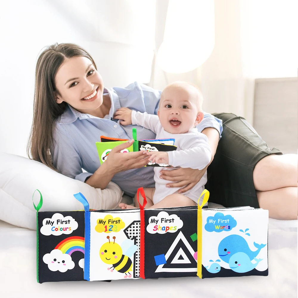 Coolplay 4PCS Baby Cloth Book Soft Quiet Book Rustle Sound Books Educational Stroller Rattle Toys for Newborn Baby 0-12 Month
Coolplay 4PCS Baby Cloth Book Soft Quiet Book Rustle Sound Books Educational Stroller Rattle Toys for Newborn Baby 0-12 Month