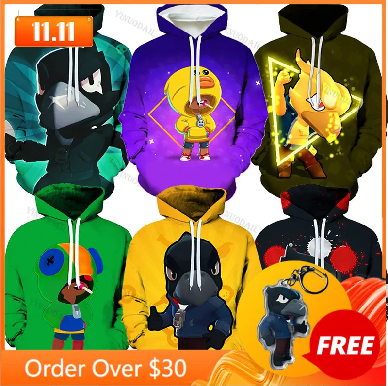 Brawings Cartoon Tops Teen Clothes POCO Shelly 8 To 19 Years Kids Sweatshirt Shooter Game Leon 3D Printed Hoodie Boys Girls
Brawings Cartoon Tops Teen Clothes POCO Shelly 8 To 19 Years Kids Sweatshirt Shooter Game Leon 3D Printed Hoodie Boys Girls