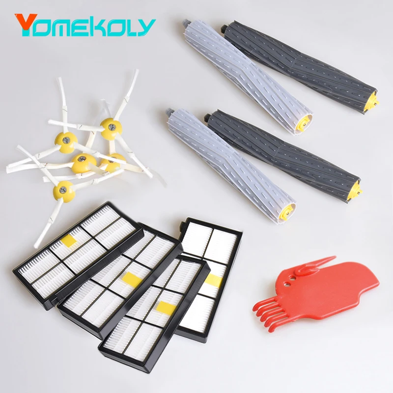 Для iRobot Roomba 800 900 робот-пылесос рулон основной щетки Hepa фильтр, боковая щетка Передняя направляющее колесо Запчасти аксессуары Наборы 
Для iRobot Roomba 800 900 робот-пылесос рулон основной щетки Hepa фильтр, боковая щетка Передняя направляющее колесо Запчасти аксессуары Наборы