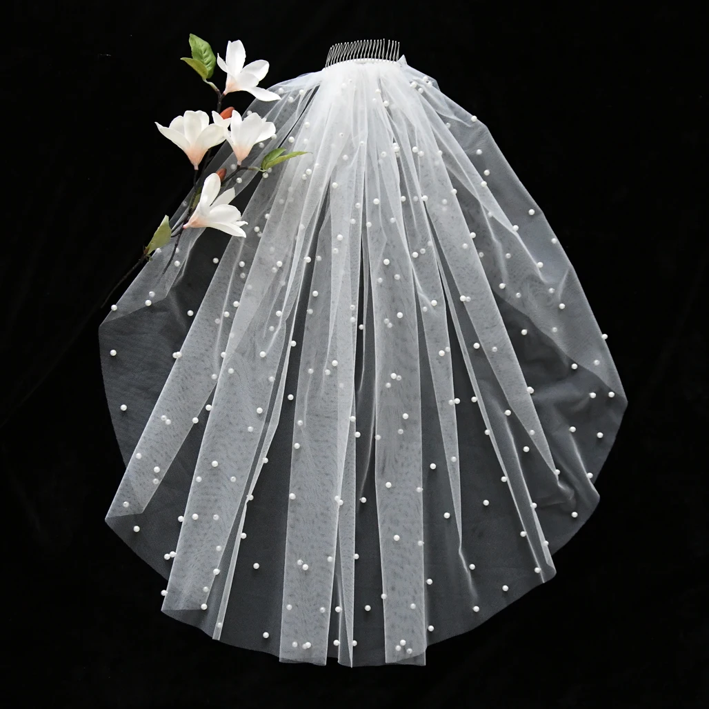 ZMV05 Veil for Bride Cathedral Wedding Veil Headwear Wedding Accessories Pearls Simple Shoulders Veil Multiple Size Bridal Veil
ZMV05 Veil for Bride Cathedral Wedding Veil Headwear Wedding Accessories Pearls Simple Shoulders Veil Multiple Size Bridal Veil