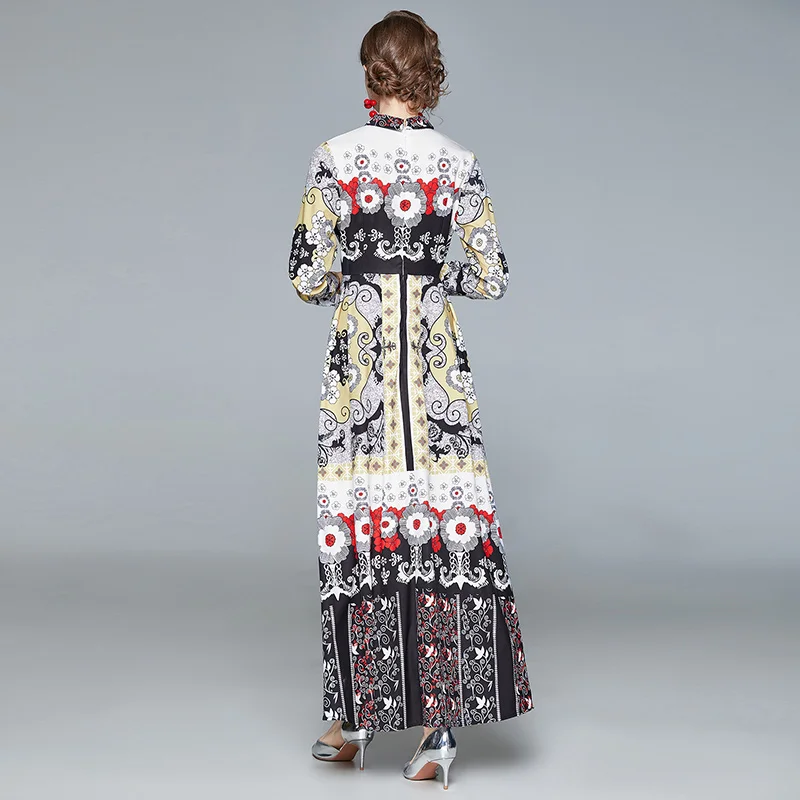 Vintage Long Sleeve Turn Down Collar Fit and Flare Swing Maxi Dress Autumn Winter Women Flower Print Elegant Party Long Dresses
Vintage Long Sleeve Turn Down Collar Fit and Flare Swing Maxi Dress Autumn Winter Women Flower Print Elegant Party Long Dresses
