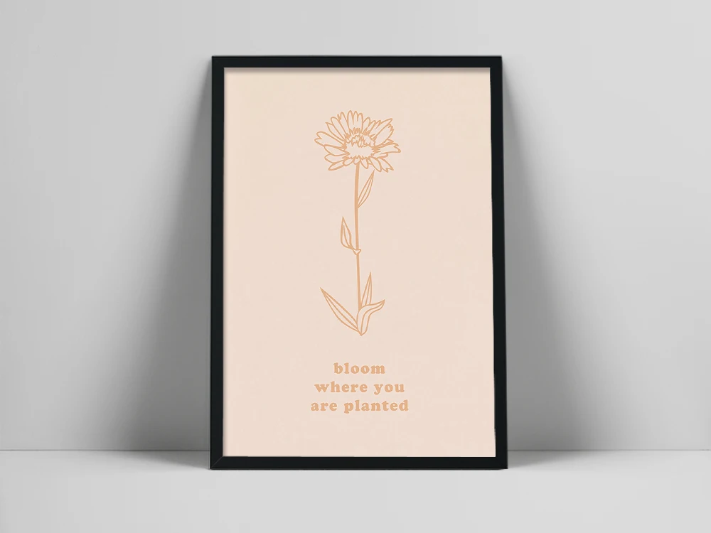 Peach Bloom Art Print | Bloom Where You Are Planted Quote Poster | Flower Line Drawing | Minimal Floral Wall Art | Motiinimal Py
Peach Bloom Art Print | Bloom Where You Are Planted Quote Poster | Flower Line Drawing | Minimal Floral Wall Art | Motiinimal Py