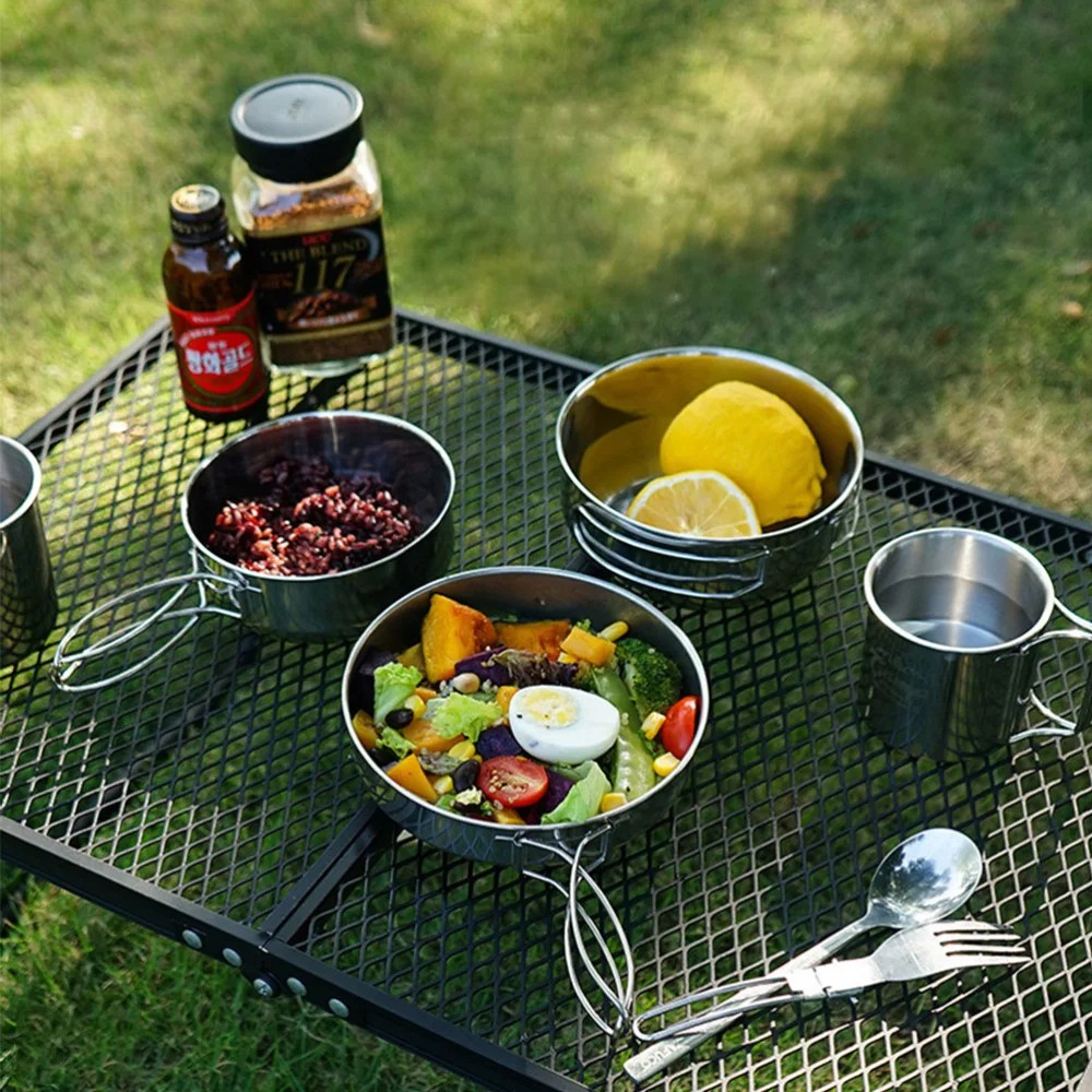 5pcs/Set Stainless Steel Cups Pot Picnic Mountaineering Camping Tableware
5pcs/Set Stainless Steel Cups Pot Picnic Mountaineering Camping Tableware