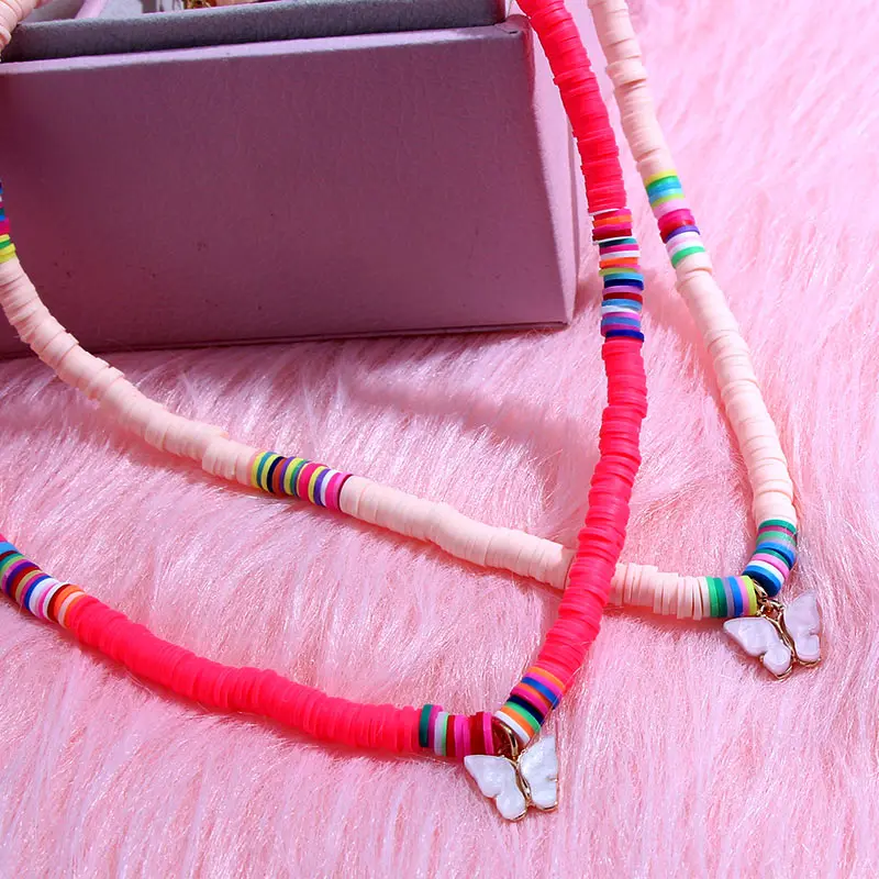 Summer Butterfly Soft Polymer Clay Beaded Necklace For Women Necklaces Colorful Handmade Surfer Beads Collar Girls Beach Jewelry
Summer Butterfly Soft Polymer Clay Beaded Necklace For Women Necklaces Colorful Handmade Surfer Beads Collar Girls Beach Jewelry