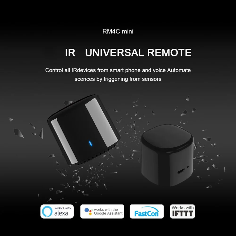 3G 4G Wifi Mini Remote Control Broadlink RM4 for TV Smart Infrared Controller Wireless IR Universal Infrared Controller
3G 4G Wifi Mini Remote Control Broadlink RM4 for TV Smart Infrared Controller Wireless IR Universal Infrared Controller