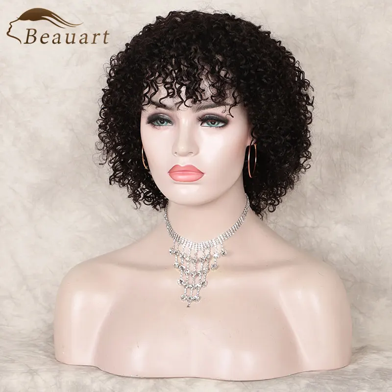 Beauart Bob Cut 100% Human Hair None Lace Front Wig 11"Afro Kinky Curly Wig For Black Women With Bangs Afro Wave Curls Full Wig
Beauart Bob Cut 100% Human Hair None Lace Front Wig 11"Afro Kinky Curly Wig For Black Women With Bangs Afro Wave Curls Full Wig