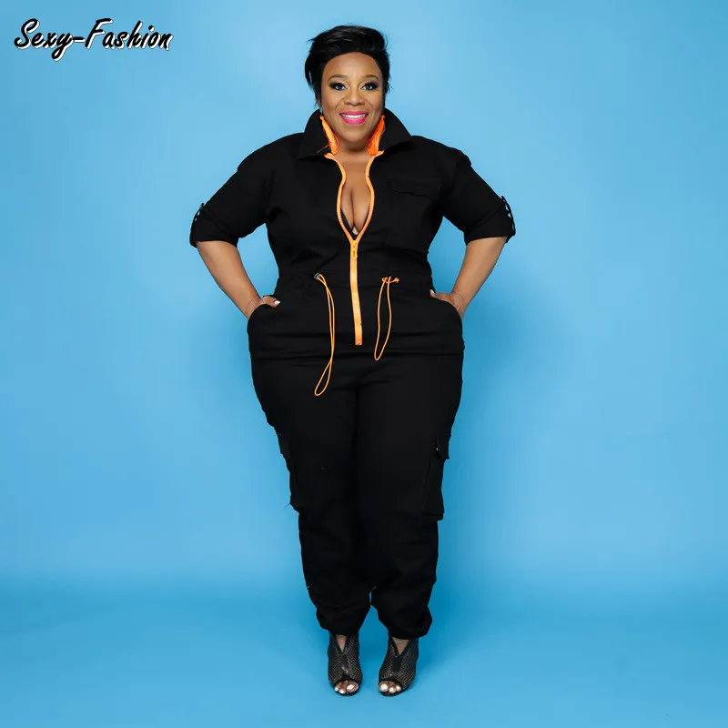 Plus Size Jumpsuit Overalls For Women 2021 Streetwear Pockets Pants Female Long Romper Drawstring Elastic Waist Fall Clothes
Plus Size Jumpsuit Overalls For Women 2021 Streetwear Pockets Pants Female Long Romper Drawstring Elastic Waist Fall Clothes
