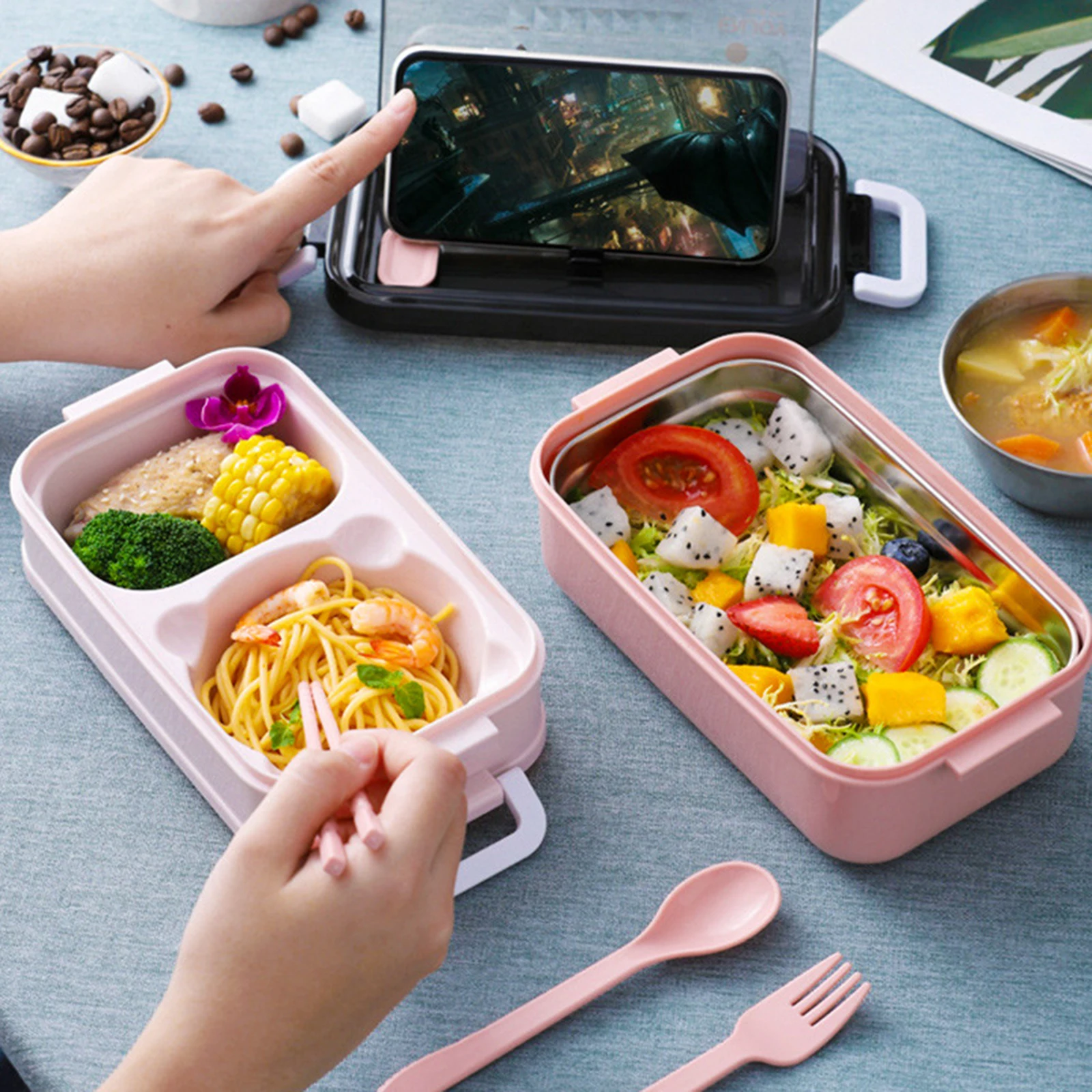 Портативный двухслойный Ланч-бокс из нержавеющей стали с изоляцией для женщин и мужчин, пищевой Ланч-бокс, контейнер, отсек с чашей для супа
Портативный двухслойный Ланч-бокс из нержавеющей стали с изоляцией для женщин и мужчин, пищевой Ланч-бокс, контейнер, отсек с чашей для супа