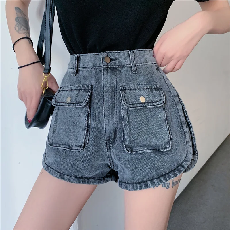 ZCSMLL High waist pocket design all-match leg-length denim shorts solid color korean fashion 2021 summer hot shorts
ZCSMLL High waist pocket design all-match leg-length denim shorts solid color korean fashion 2021 summer hot shorts