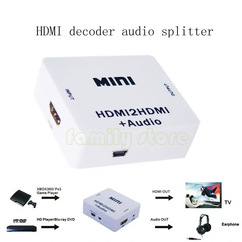 

MINI HDMI decoder crack release HDCP protocol digital to analog signal converter audio splitter