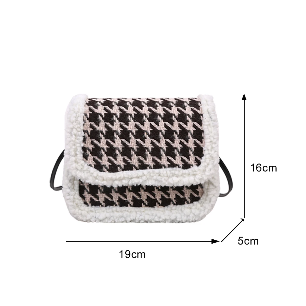 Portable Women PU Plush Messenger Bag Autumn Plaid Pattern Small Shoulder Clutch Fashion Exquisite Shopping Bag
Portable Women PU Plush Messenger Bag Autumn Plaid Pattern Small Shoulder Clutch Fashion Exquisite Shopping Bag