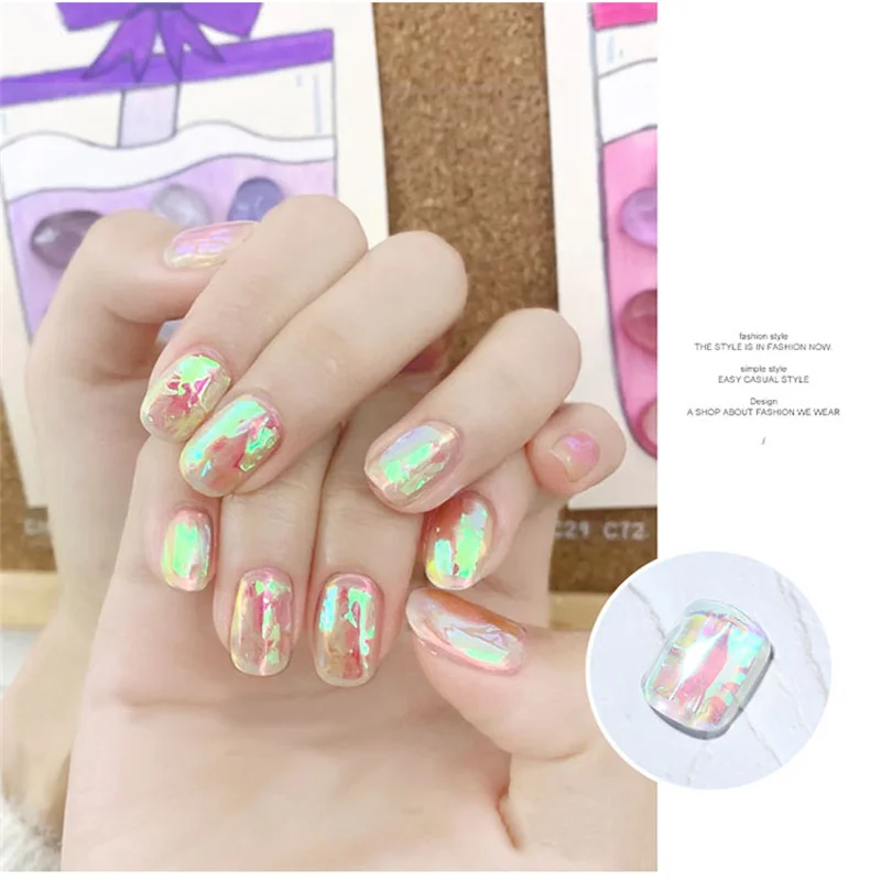 5Pcs/Set Aurora Color Nails Glass Foil Film Stickers 2021 New Korean Trend Designs Manicure Shiny Nail Art Decorations
5Pcs/Set Aurora Color Nails Glass Foil Film Stickers 2021 New Korean Trend Designs Manicure Shiny Nail Art Decorations