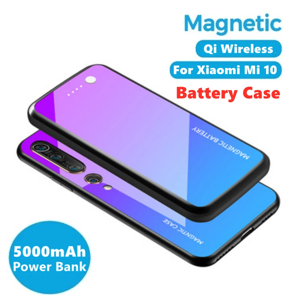 Wireless Charging Battery Cases For Xiaomi Mi 10 Pro Battery Cover 5000mAh Magnetic Power Bank Case For Xiaomi 10 Charging Case
Wireless Charging Battery Cases For Xiaomi Mi 10 Pro Battery Cover 5000mAh Magnetic Power Bank Case For Xiaomi 10 Charging Case
