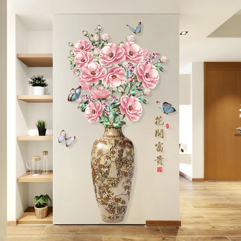 Chinese Style Wall Stickers Home Decor Living Room 3D Art Decals Mural Bedroom Large Vase Sticker Art Wallpaper Room Decorations
Chinese Style Wall Stickers Home Decor Living Room 3D Art Decals Mural Bedroom Large Vase Sticker Art Wallpaper Room Decorations