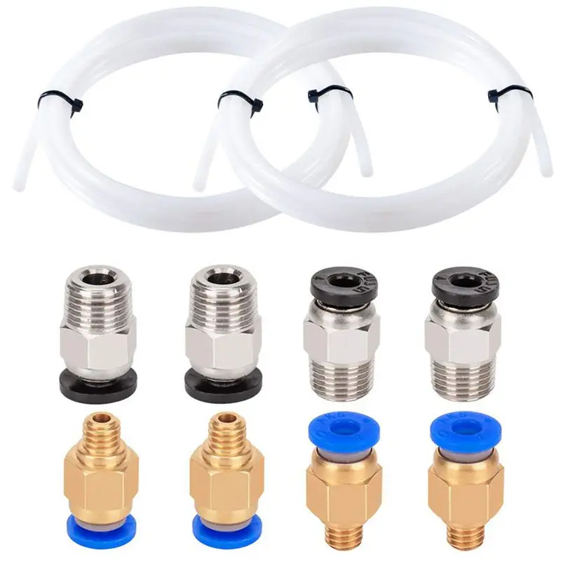 2Pcs 1M Bowden PTFE Tubing for 1.75mm Filament with 4Pcs PC4-M6 & 4Pcs PC4-M10 Pneumatic Fittings 3D Printer Parts
2Pcs 1M Bowden PTFE Tubing for 1.75mm Filament with 4Pcs PC4-M6 & 4Pcs PC4-M10 Pneumatic Fittings 3D Printer Parts