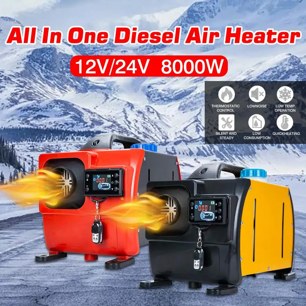 8KW Diesel Air Heater 12V/24V All In One With LCD Switch And Remote Control Muffler Parking Heater For Truck Boat Car Trailer
8KW Diesel Air Heater 12V/24V All In One With LCD Switch And Remote Control Muffler Parking Heater For Truck Boat Car Trailer