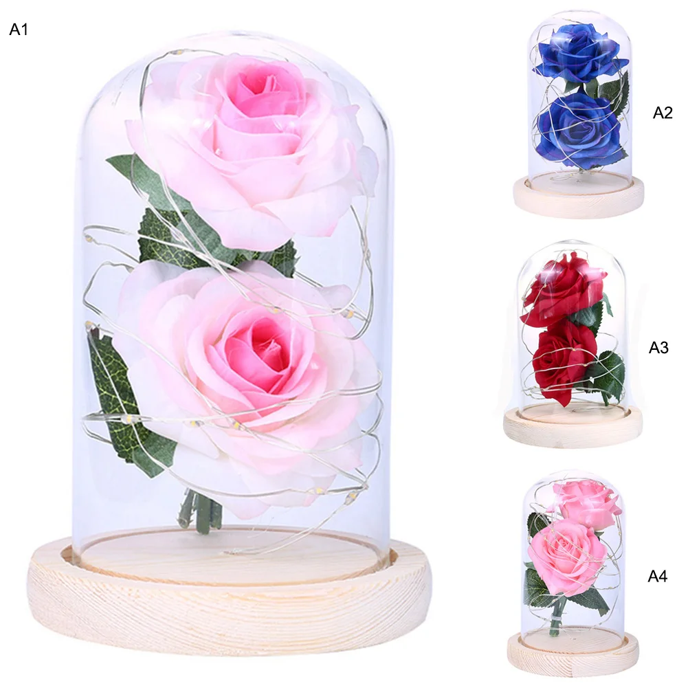 Artificial Silk Rose Flower with LED Glass Dome Lampshade Light Night Mother's Day Valentine's Day Thanksgiving Decoratation N14
Artificial Silk Rose Flower with LED Glass Dome Lampshade Light Night Mother's Day Valentine's Day Thanksgiving Decoratation N14