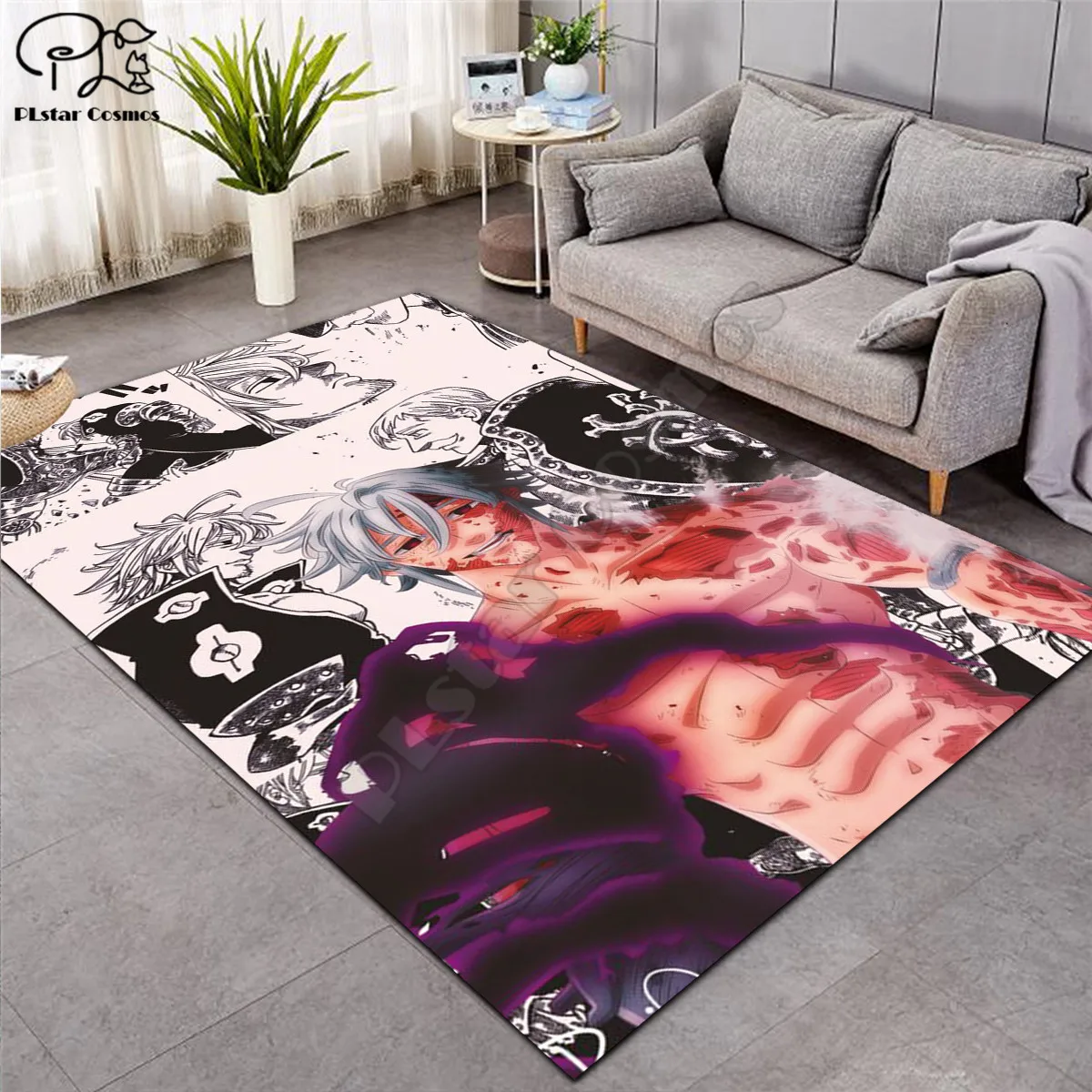 

The seven deadly sins carpet Square Anti-Skid Area Floor Mat 3D Rug Non-slip Mat Dining Room Living Room Soft Bedroom Carpet