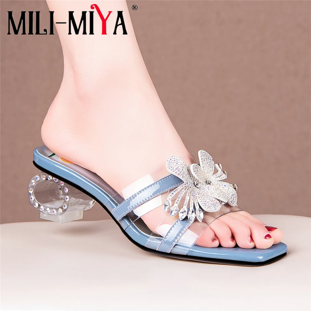 MILI-MIYA New Arrival Women Cow Leather Sandals Strange Crystal Heels Butterfly Knot Slip On Dress Party Summer Shoes Plus Size
MILI-MIYA New Arrival Women Cow Leather Sandals Strange Crystal Heels Butterfly Knot Slip On Dress Party Summer Shoes Plus Size