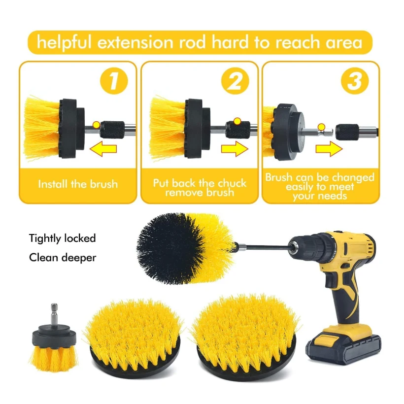 White Soft Cleaning Scrub Brush Accessories Drill Brush Shower Cleaner Power Cleaning Scrub Household Kitchen Cleaning Brush
White Soft Cleaning Scrub Brush Accessories Drill Brush Shower Cleaner Power Cleaning Scrub Household Kitchen Cleaning Brush