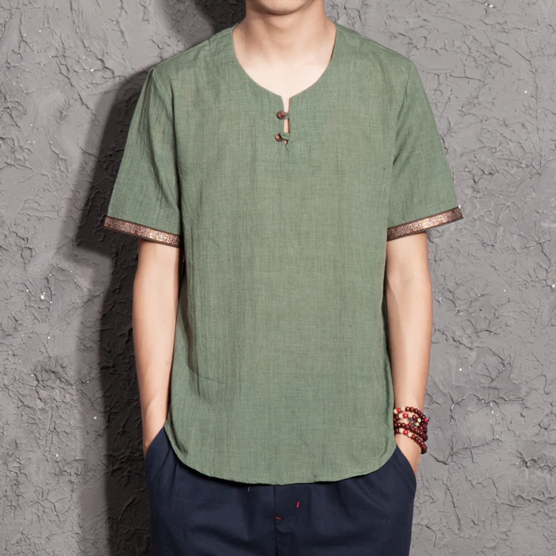 Футболка мужская хлопково-Льняная в китайском стиле, Легкий Повседневный свободный однотонный тройник в стиле ретро, с коротким рукавом, Бр...
Футболка мужская хлопково-Льняная в китайском стиле, Легкий Повседневный свободный однотонный тройник в стиле ретро, с коротким рукавом, Бр...